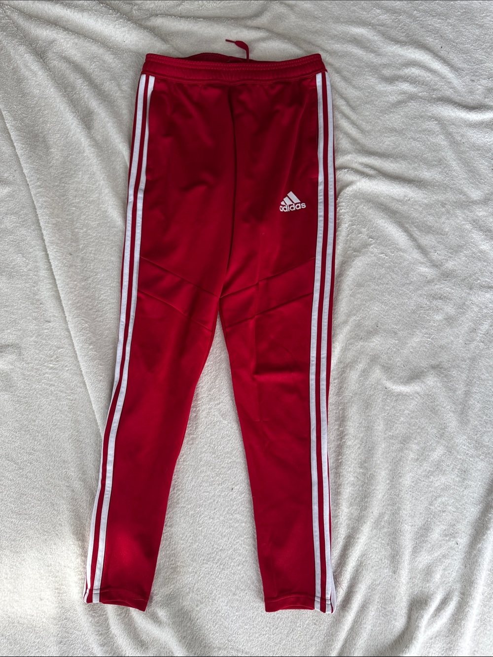 adidas Red pants with White Side Stripes
